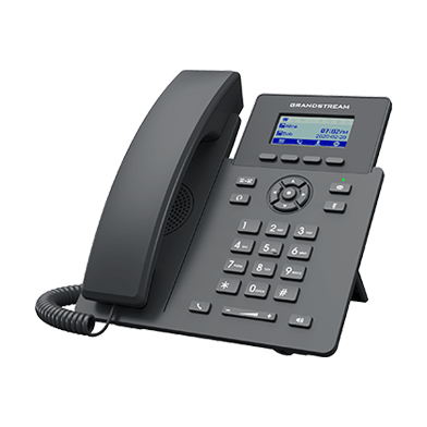 Grandstream GRP2601P entry-level IP desk phone — 2-line, 2.4" 132x48 LCD display, PoE — front view