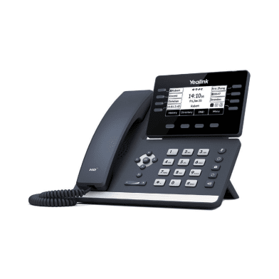 Yealink T53 executive IP desk phone — 12-line, 3.7" 360x160 adjustable backlit LCD display, PoE, dual Gigabit ports, USB — front view